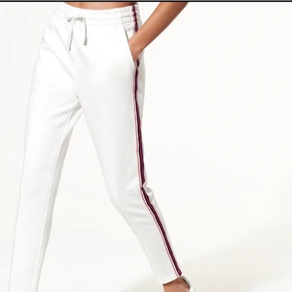 Aritzia Cream The Iconic Stripe Racer Tna Sweatpants [Small]